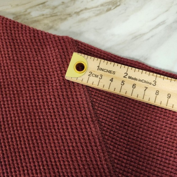 Polo Ralph Lauren Shirt Mens Small Burgundy Vintage Thermal Long Sleeve - Picture 15 of 16